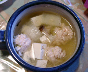 マルショウ料理レシピ　たらこの料理：甘塩たらこ中華風団子スープ