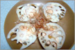 レンコン＆トロロ芋のはさみ明太