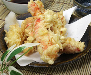 マルショウ料理レシピ　たらばがにの料理：タラバの天ぷら