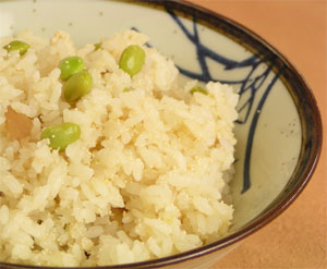 焼津屋料理レシピ たらこと枝豆の炊き込みご飯